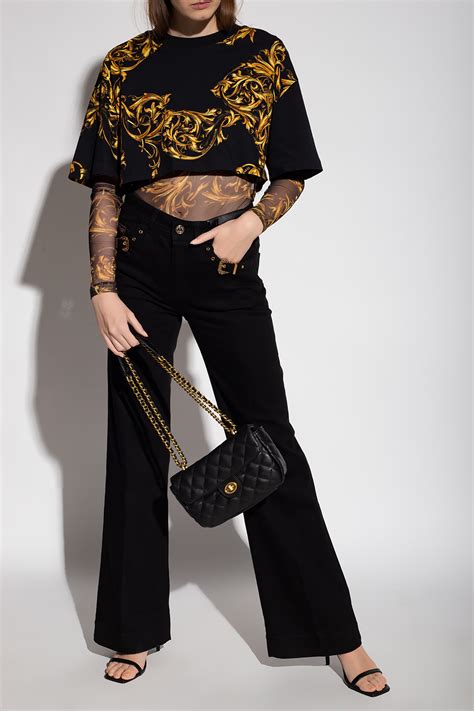 pantalone palazzo versace|Versace Jeans Couture Pants for Women .